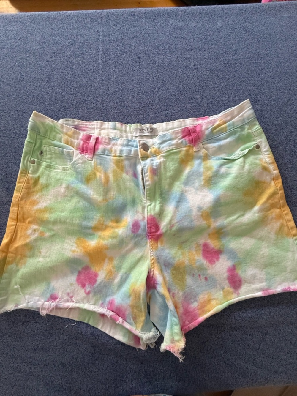 Judy Blue Pastel Tie-Dye High-Rise Jean Shorts